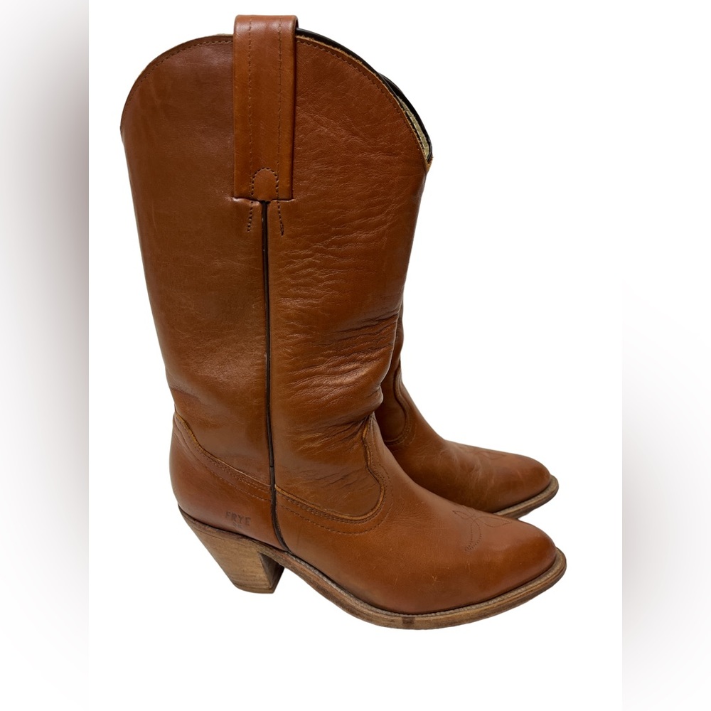 Frye Women's Brown Heeled Boots - Picture 2 of 7